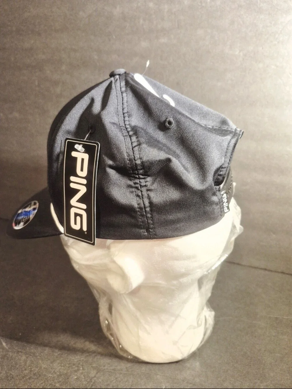 Ping Mr. Ping Black Play Your Best 101 FlexFit  Tech Snapback Golf Hat Cap NWT